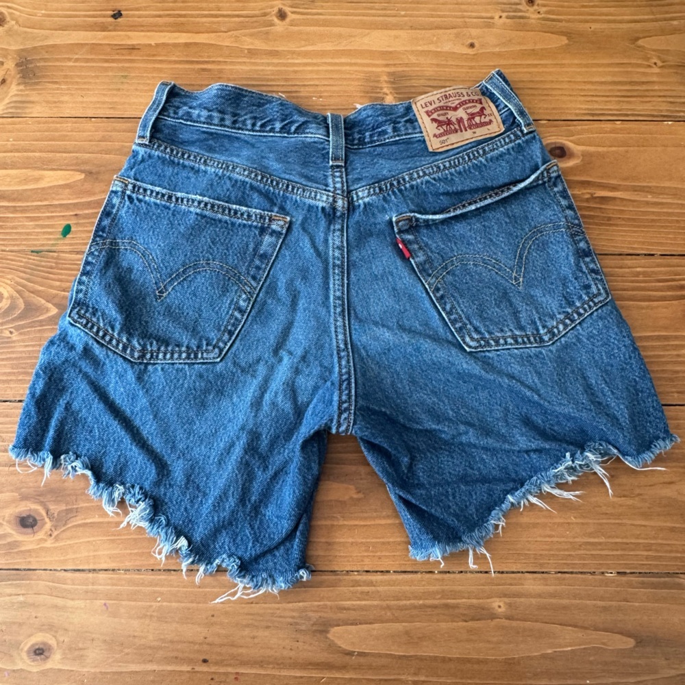 Stylish Blue Denim Cut-Off Women Jeans - Picture 1 of 6